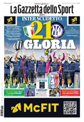 Cover of La Gazzetta dello Sport - Roma