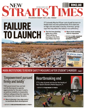 Cover of New Straits Times