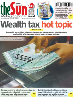 Cover of The Sun (Malaysia)