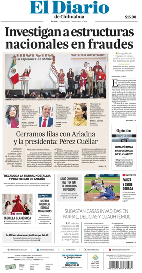 Cover of El Diario de Chihuahua