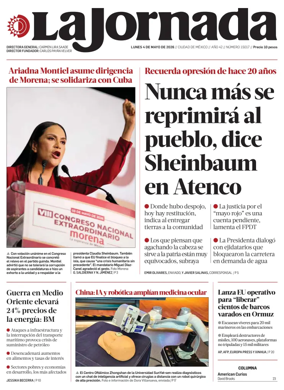 Cover of La Jornada