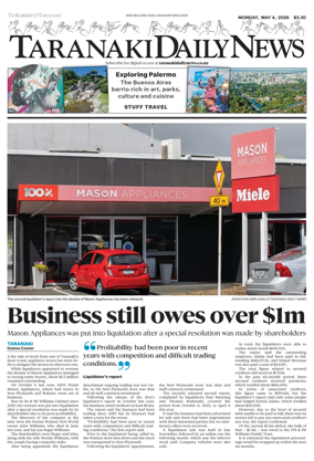 Cover of Taranaki Daily News