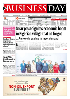 Cover of Business Day (Nigeria)