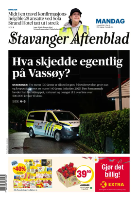 Cover of Stavanger Aftenblad