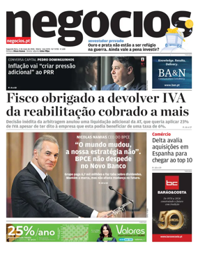 Cover of Jornal de Negocios