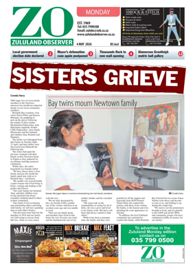 Cover of Zululand Observer - Monday