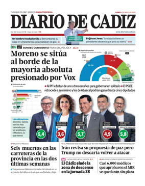 Cover of Diario de Cadiz
