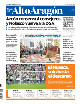 Cover of Diario del Alto Aragon