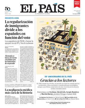 Cover of EL PAIS primera edicion