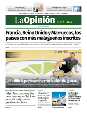 Cover of La Opinion de Malaga