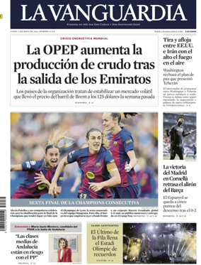 Cover of La Vanguardia (1st Edition)