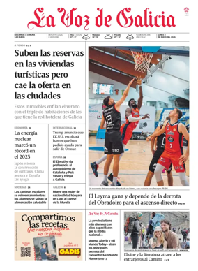 Cover of La Voz de Galicia (A Coruna)