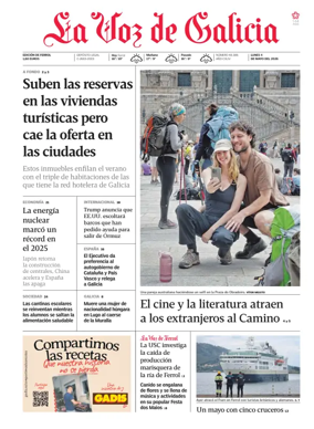 Cover of La Voz de Galicia (Ferrol)