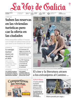 Cover of La Voz de Galicia (Ourense)