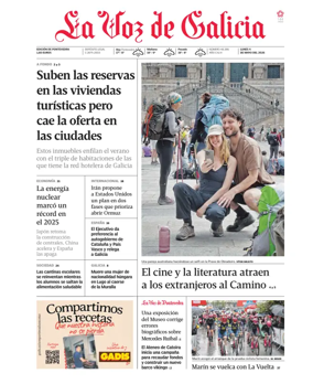 Cover of La Voz de Galicia (Pontevedra)