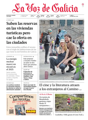 Cover of La Voz de Galicia (Viveiro)