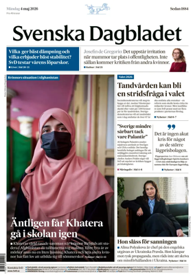 Cover of Svenska Dagbladet