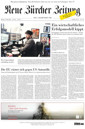 Cover of Neue Zurcher Zeitung