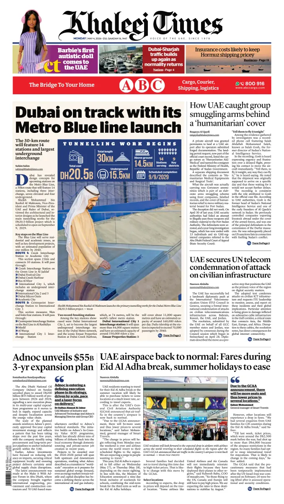 Cover of Khaleej Times