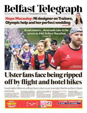 Cover of Belfast Telegraph