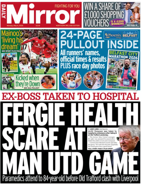 Cover of Daily Mirror (Northern Ireland)