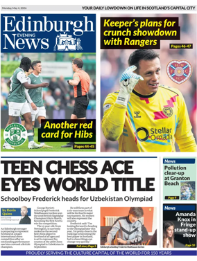 Cover of Edinburgh Evening News