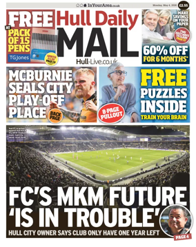 Cover of Hull Daily Mail