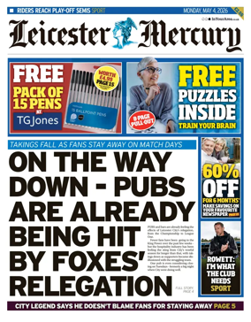 Cover of Leicester Mercury