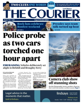 Cover of The Courier & Advertiser (Angus and Dundee)