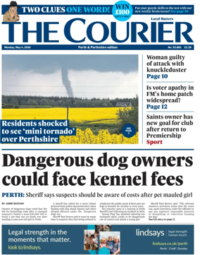 Cover of The Courier & Advertiser (Perth and Perthshire Edition)