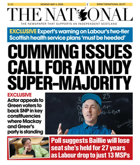 Cover of The National (Scotland)