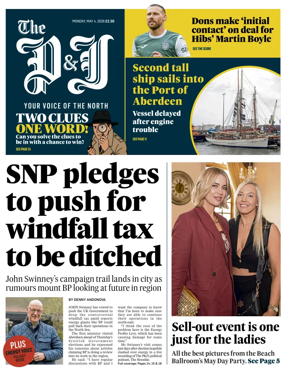 Cover of The Press and Journal (Aberdeen and Aberdeenshire)