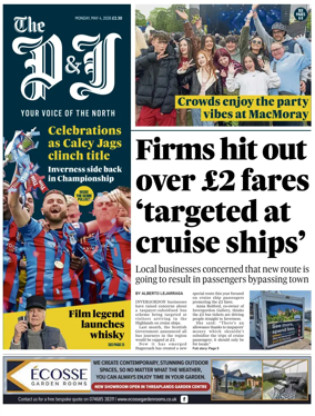 Cover of The Press and Journal (Inverness Highlands and Islands)