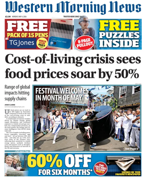Cover of Western Morning News