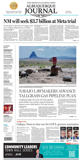 Cover of Albuquerque Journal