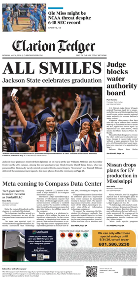 Cover of Clarion Ledger