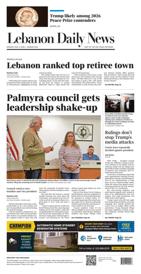 Cover of Lebanon Daily News