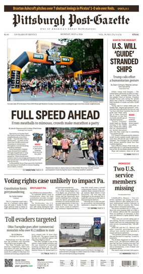 Cover of Pittsburgh Post-Gazette