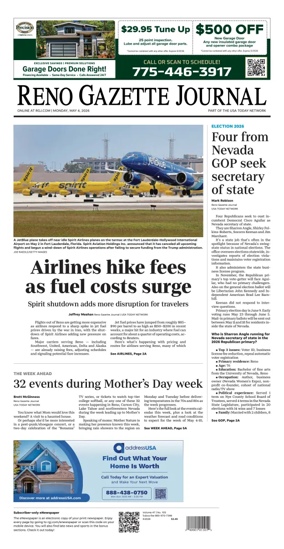 Cover of Reno Gazette Journal