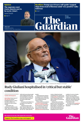 Cover of The Guardian (USA)