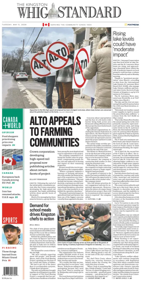 Cover of Kingston Whig-Standard