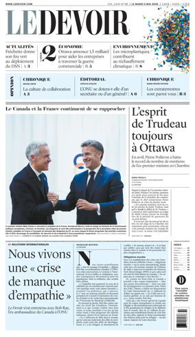 Cover of Le Devoir