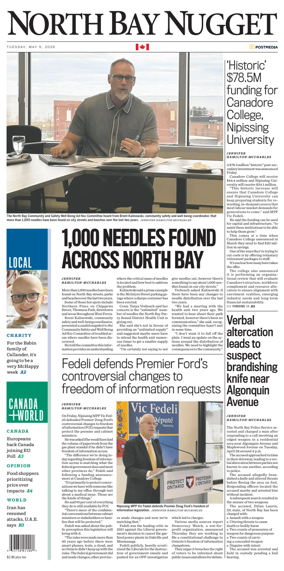 Cover of North Bay Nugget