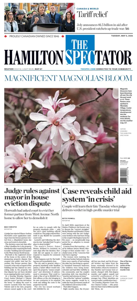 Cover of The Hamilton Spectator