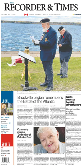 Cover of The Recorder & Times (Brockville)