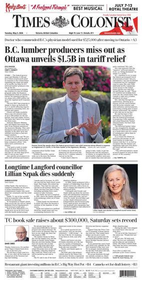 Cover of Times Colonist