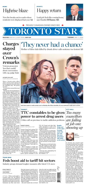 Cover of Toronto Star