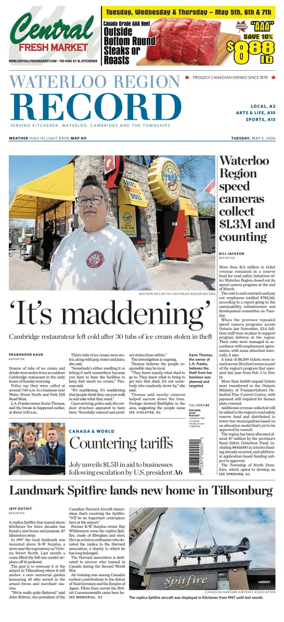 Cover of Waterloo Region Record