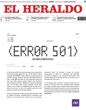 Cover of El Heraldo (Colombia)