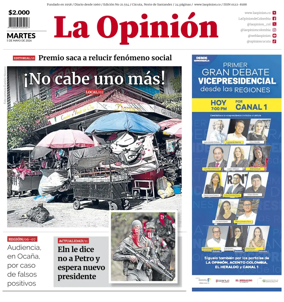 Cover of La Opinion